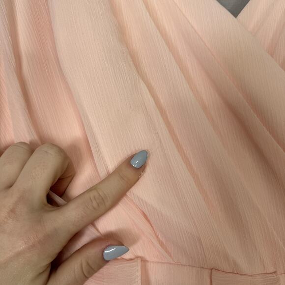 White by Vera Wang Dress Womens 20 Petal Pink Ruffle Gown Chiffon Whimsy Fairy - Picture 3 of 16